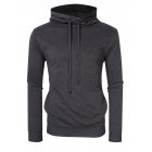 Yong Horse Men's <span style='color:#F7840C'>Long</span> Sleeve Hoodie -Gray XL
