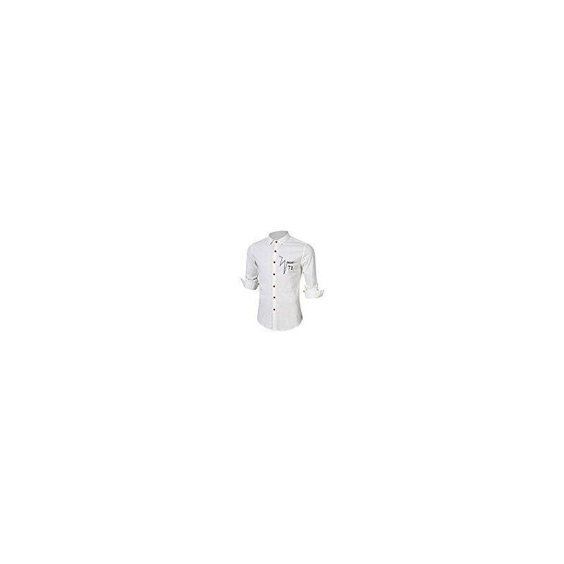 Yong Horse Men's Simple Long Sleeve Shirt