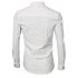 Yong Horse Men s Simple Embroidery Solid Color Long Sleeve Shirt White Size M