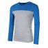 Yong Horse Men s Two Tone Slim Fit Long Sleeve Shirts V Neck Basic Tee T Shirt Top blue XXL