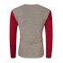 Yong Horse Mens Casual Slim Fit Long Sleeve Contrast Color Henley Neck T Shirt08PL
