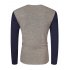 Yong Horse Mens Casual Slim Fit Long Sleeve Contrast Color Henley Neck T ShirtJC4A