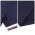 Young Horse Men Cotton Contrast Lapel Short Sleeve Slimming Polo Shirt Navy 5XL