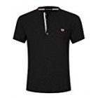 [US Direct] Young Horse Men Cotton Short Sleeve Pocket Slim Fit Henley T-shirt