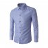 Young Men Long sleeve Shirt Love Printing Shirt Navy blue XL