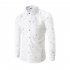 Young Men Long sleeve Shirt Love Printing Shirt white 3XL