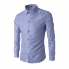 Young Men Long sleeve Shirt Love Printing Shirt Navy blue 2XL