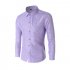 Young Men Long sleeve Shirt Love Printing Shirt purple 3XL
