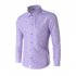 Young Men Long sleeve Shirt Love Printing Shirt purple 2XL