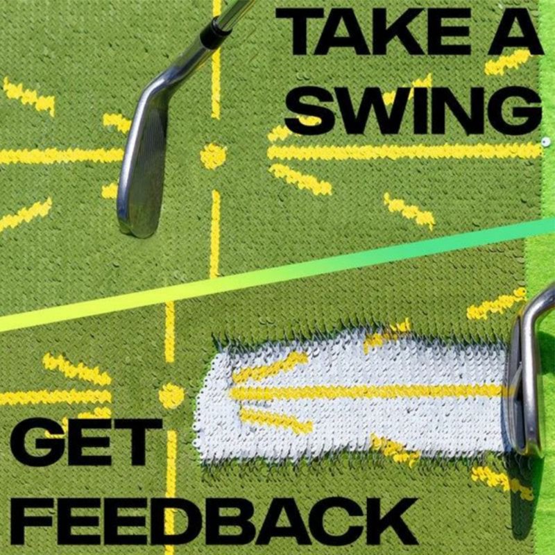 Premium Golf Training Mat for Swing Detection Batting Trajectory Direction Detection Analysis Pad 
