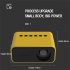 Yt500 Home Mini Projector Miniature Children Led Mobile Phone Projector Built in Speaker Portable Media Player yellow US Plug