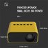 Yt500 Home Mini Projector Miniature Children Led Mobile Phone Projector Built in Speaker Portable Media Player yellow EU Plug