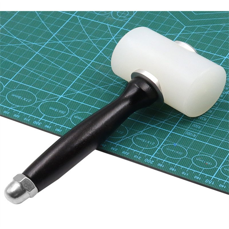 Diy Leather Carving Crafts Hammer Tool Kit T-shaped Nylon Hammer Head Printing Cutting Punching Tool
