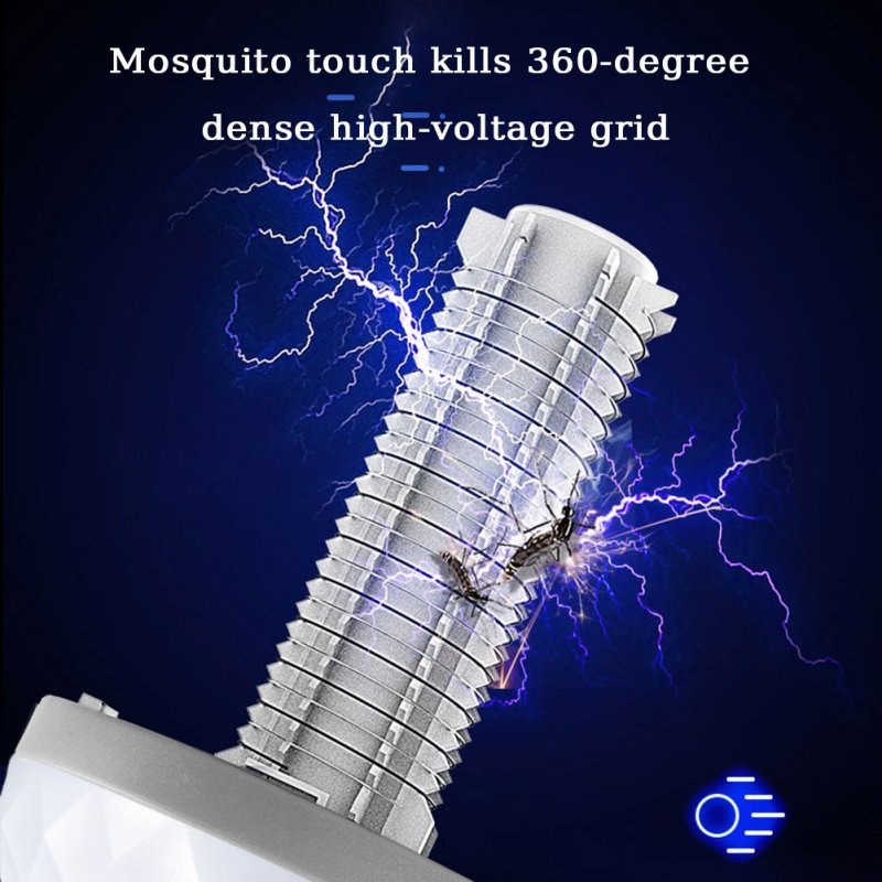 Electric Fly Killer Bug Zapper USB / Solar Rechargeable 2200mAh Battery Mosquito Killing Lamp Light Orange