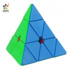 Yuxin Speed  Cube 3x3x3 Stickerless Frosted Triangular Puzzle Magic Cube Toy color