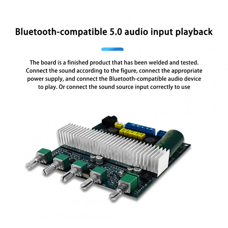 50w Tpa3116 Subwoofer Amplifier Board 2.1 Channel High-power Audio Digital Amplifier Board Bluetooth 5.0