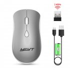 Ywyt G864 Wireless Gaming Mouse Rechargeable Portable 2.4g Usb Interface 2400dpi Adjustable Silent Ergonomic Mouse For Laptop Pc silver