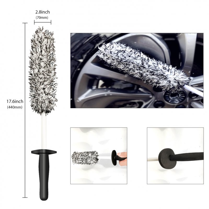 Multi-purpose Microfiber Car Wheel Cleaning Brush Tires Hub Brushes 