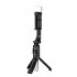 Z10 Mini Mobile Phone Selfie Stick With Bluetooth Remote Control Integrated Telescopic Portable Tripod   small fill light black