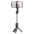 Z10 Mini Mobile Phone Selfie Stick With Bluetooth Remote Control Integrated Telescopic Portable Tripod   small fill light black
