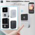 Z30 Doorbell Camera with Chime Wireless HD Video Night Vision 2 4ghz Wifi Smart Door Bell Two Way Audio Black