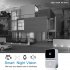 Z30 Doorbell Camera with Chime Wireless HD Video Night Vision 2 4ghz Wifi Smart Door Bell Two Way Audio Black