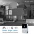 Z30Pro Doorbell Camera With Chime Wireless Video Night Vision 2 4GHZ WiFi Smart Door Bell 2 Way Audio Cloud Storage black