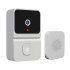 Z30Pro Doorbell Camera With Chime Wireless Video Night Vision 2 4GHZ WiFi Smart Door Bell 2 Way Audio Cloud Storage White