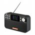Z3B Dab FM Digital Radio Rechargeable Portable Pocket Radio with Telescopic Antenna Radios Player Black