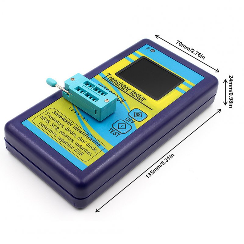 M328 Multi-purpose Transistor  Tester Colorful Screen Graphic Display Portable Resistor Inductance Capacitance Meter Esr Meter 