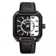 Oulm Men Unique Casual Business Watch -Silver