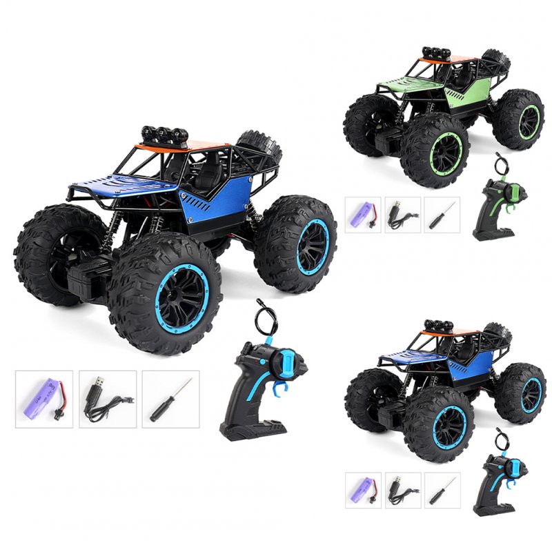 C021 RC Car With LED Light 4WD Remote Control Rock Crawler Off Road Vehicle Toys Birthday Christmas Gifts For Boys 