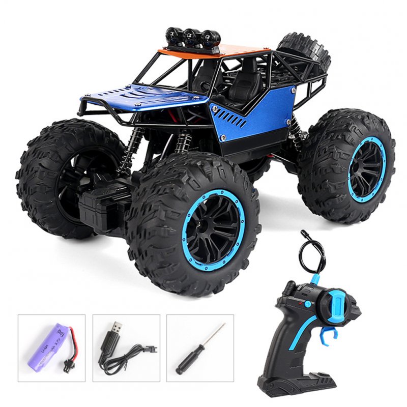 C021 RC Car With LED Light 4WD Remote Control Rock Crawler Off Road Vehicle Toys Birthday Christmas Gifts For Boys 