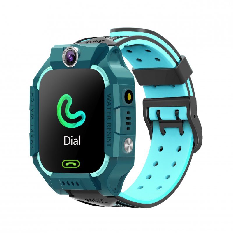 Z6 Children's Phone Watch GPS Flip rotation Location Kids Smartwatch Multifunctions Watch green