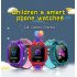 Z6 Children s Phone Watch GPS Flip rotation Location Kids Smartwatch Multifunctions Watch blue