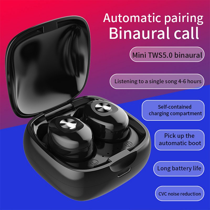 Portable TWS in-ear Dual Access 5.0 Bluetooth Mini Dual Ear Sports Charging Bay 