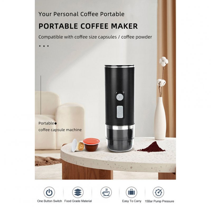 Portable Electric Espresso Machine Type-C Charging Wireless High-Voltage Coffee Maker for Camping Hiking 