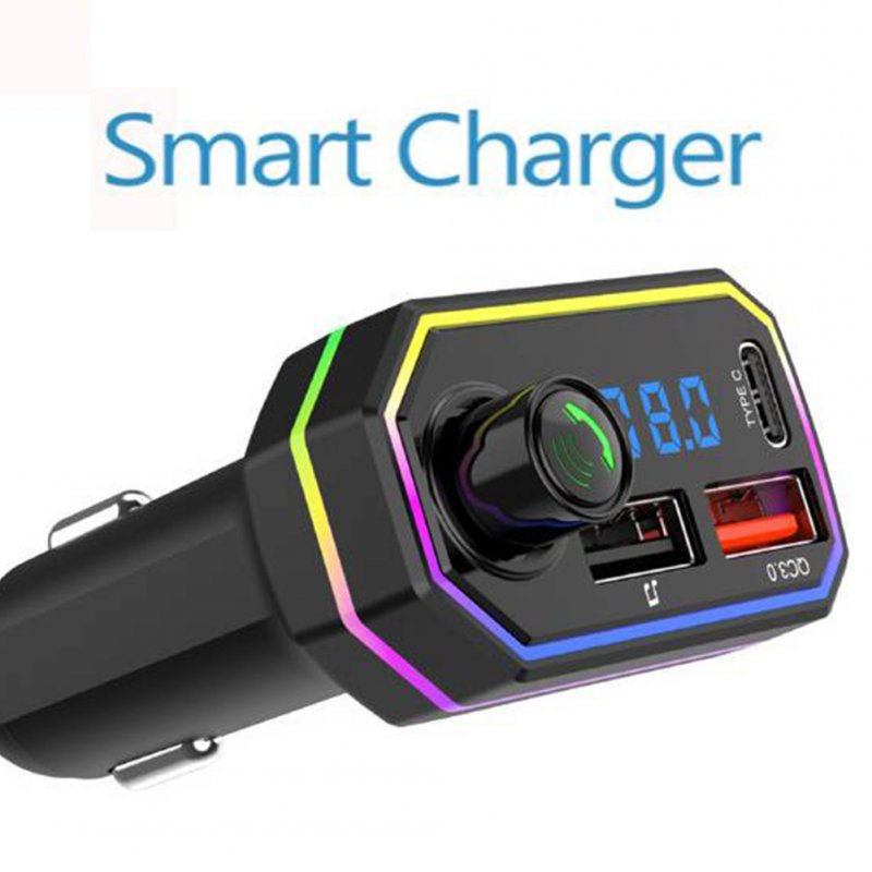 Bt06 Fm Radio Mp3 Player Bluetooth Hands-free Kit 2.1a Usb Car Charger Quick Charge For Mobile Phone 