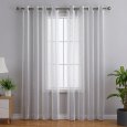 US CAROMIO 52 inch W Sheer Curtains for Living Room Bedroom Light Gray 52 inch W x63 inch L