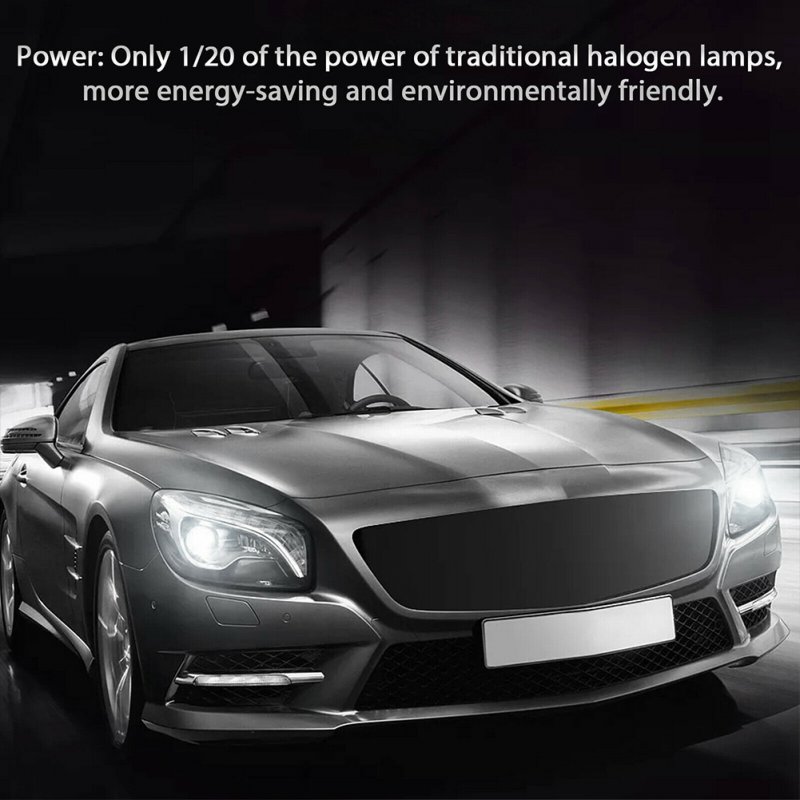 1 Pair Of H1 Car Led  Headlight Ip68 Waterproof Super Bright Low Power Consumption Top Chip 100w 6500k High Low Beam Fog Light 
