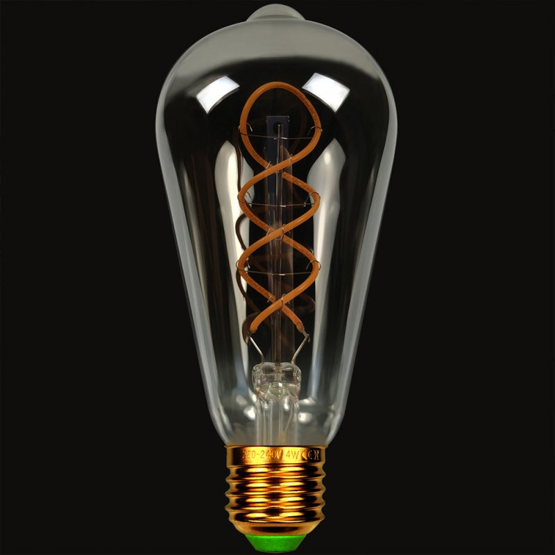 1pc/2pcs ST64 Dimmable LED Edison Lamp 2700k E27 220V 4W Super Bright Retro Vintage Household Lighting Lamp 2