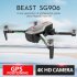 ZLRC Beast SG906 GPS 5G WIFI FPV With 4K Ultra clear Camera Brushless Selfie Foldable RC Drone Quadcopter RTF  white 2 battery