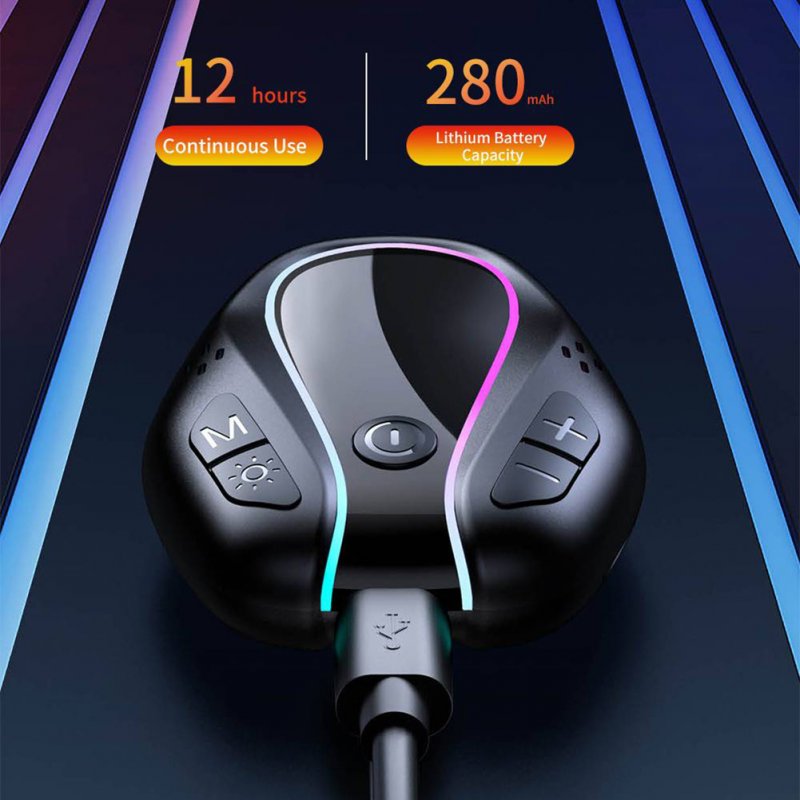 Gr07 Car Bluetooth Kit with Colorful Breathing Light Card Audio Receiver 