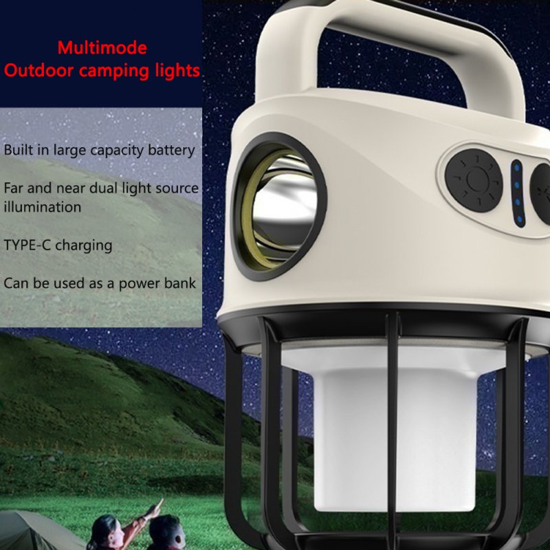 3w Portable LED Camping Light With Handle 247LM Adjustable 3 Modes High Brightness Outdoor Multifunctional Tent Light For Fishing BBQ Hiking 