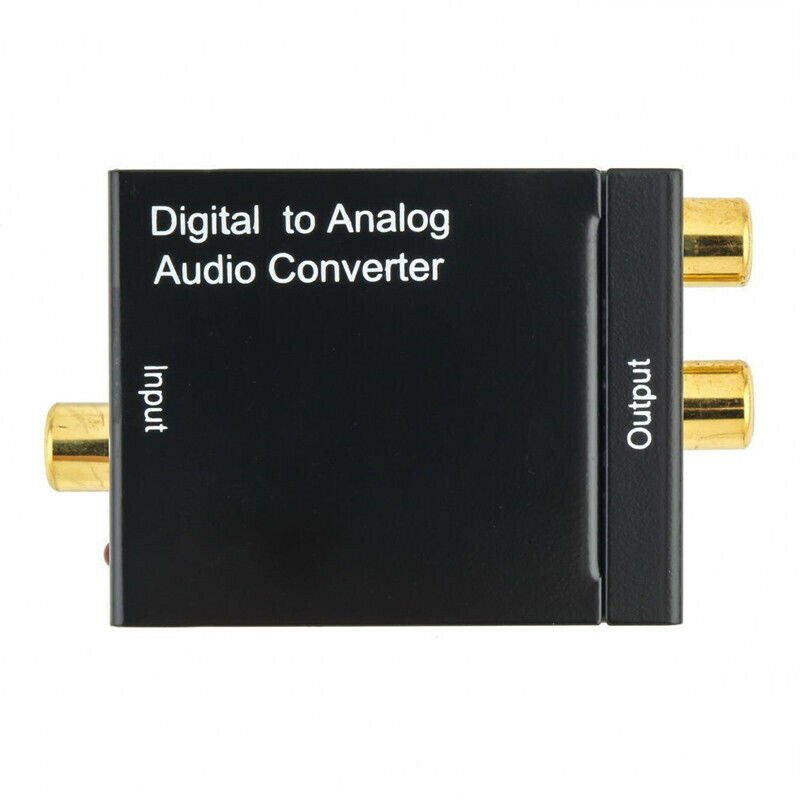 Digital Optical Coax to Analog RCA Audio Converter Adapter with Fiber Cable 