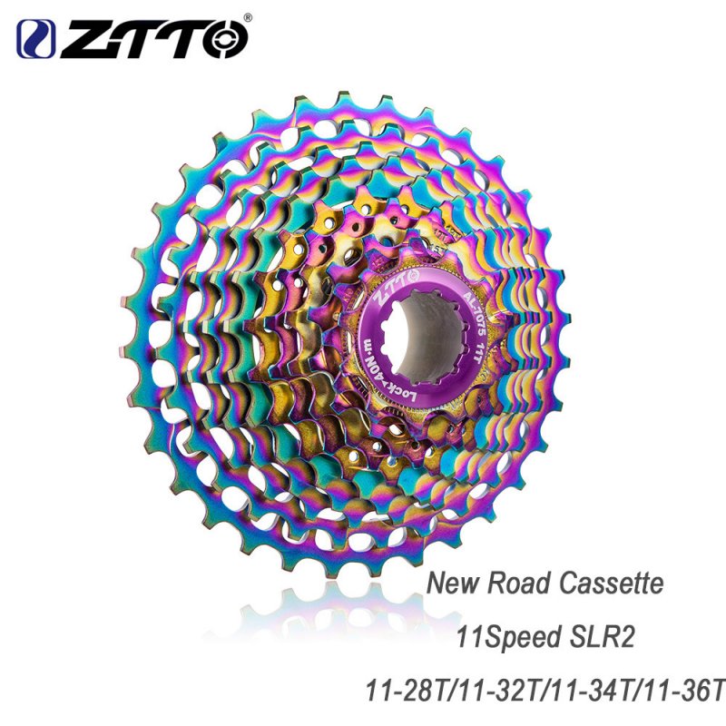ZTTO 11 Speed 28T 32T 34T 36T Road Bike Cassette Ultralight Bicycle Freewheel Colourful Bicycle Flywheel 11 speed 28T