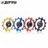 ZTTO 12T Bicycle Rear Derailleur MTB Road Bike Ceramic Bearing Pulley Jockey Wheel Guide 4mm 5mm 6mm Roller Idler Bicycle Parts blue