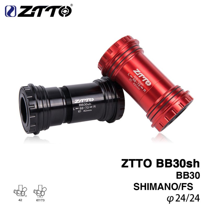 ZTTO BB30sh BB30 Mean Axle Screw - in Shaft Bicycle Fit Bottom Brackets Axle For MTB Road Bike Parts Exchange to Shimano GXP Crankset red