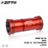 ZTTO BB86EVO Bicycle BB Middle Shaft BB30 Pair Lock Middle Shaft Threaded Screw in Lock up Middle Shaft 4 Bearing Middle Shaft BB86 30 red 4 bearing