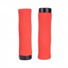ZTTO Bicycle Handle Grip Sponge Handle Cover Soft Comfortable Bike Handle Cover Plug red